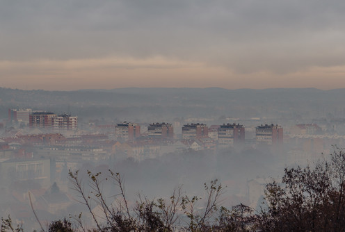 Jako zagađen vazduh u Valjevu (foto: Đorđe Đoković)