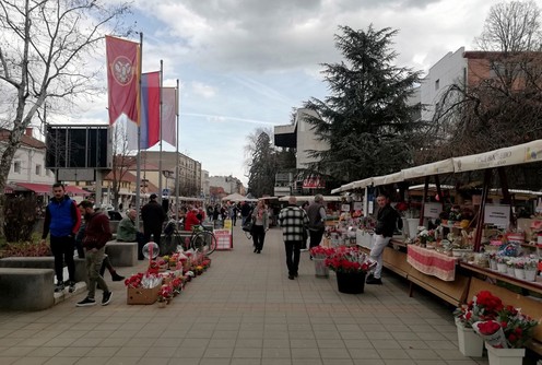Osmomartovski bazar na Trgu (foto: Kolubarske.rs)
