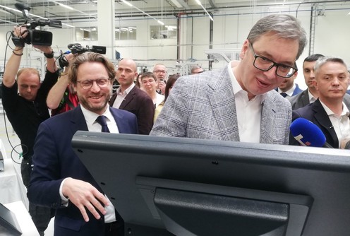 Andreas Kraut i Aleksandar Vučić (foto: Kolubarske.rs)