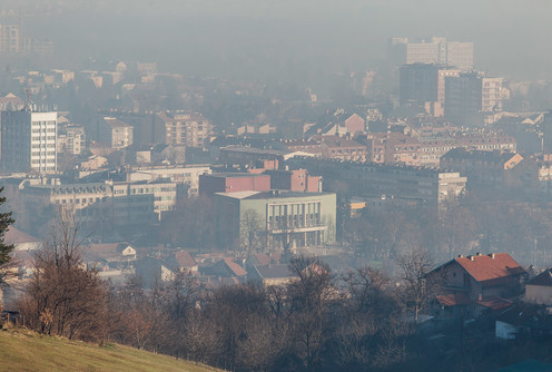 Zagađen vazduh u Valjevu (foto: Đorđe Đoković)