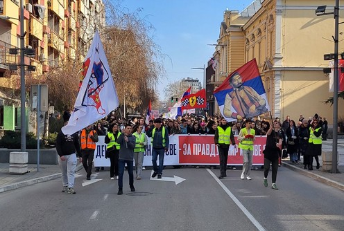 Protest - podrška studentima (foto: Kolubarske.rs)