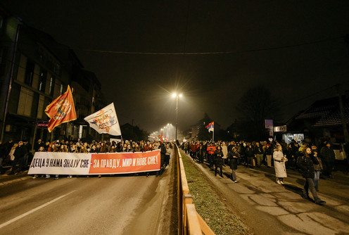 Protestna šetnja u Valjevu (foto: Đorđe Đoković)