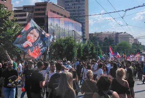 Protest studenata i sindikata u Beogradu (foto: S.D.)