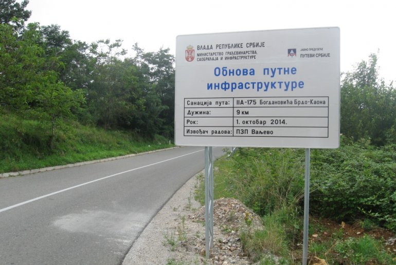 Tabla na putu Bogdanovića Brdo - Divčibare 