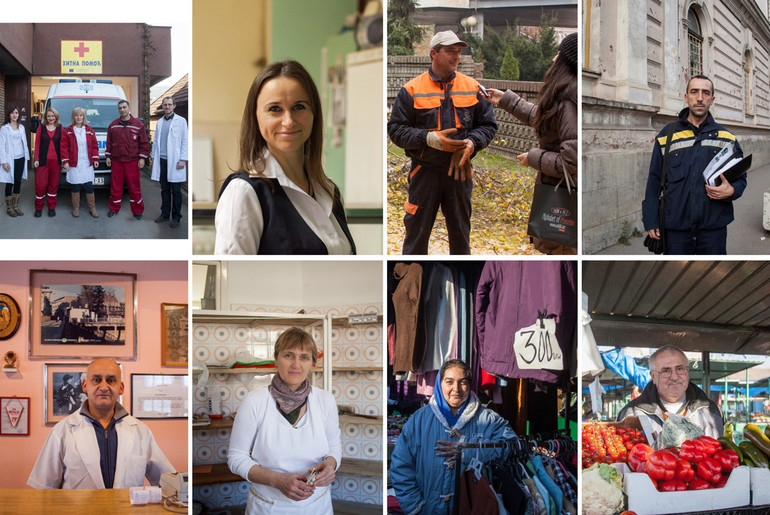 Ekipa Hitne pomoći, Radmila Gavrilović, Milan Krstić, Željko Petrović, Poslastičarnica Mefi, Snežana Milovanović Savić, Olga Jovanović i Ivko Pujić    (foto: Đorđe Đoković)