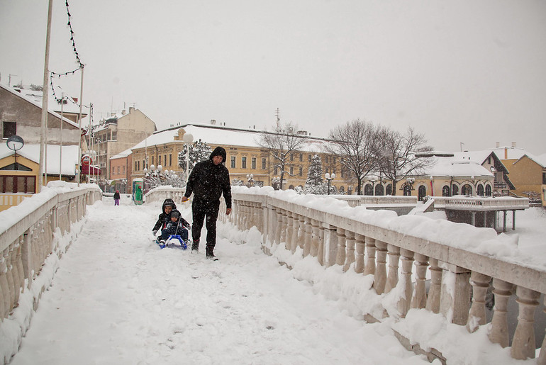 Sneg u Valjevu (foto: Đorđe Đoković)