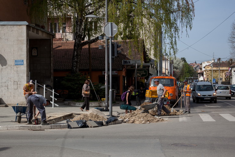 Popravke u Ulici vojvode Mišića (foto: Đorđe Đoković)