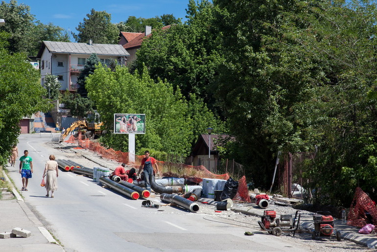 Radovi na toplovodu u Sinđelićevoj (foto: Đorđe Đoković)