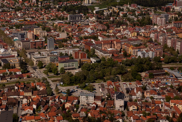 Valjevo iz vazduha (foto: Đorđe Đoković)