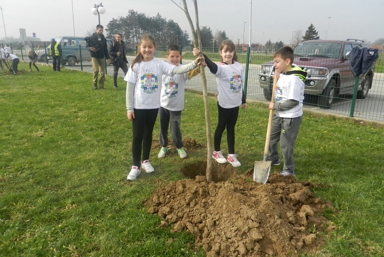 Sadnja stabala u Olimpijskoj aleji (foto: Dragana Nedeljković)