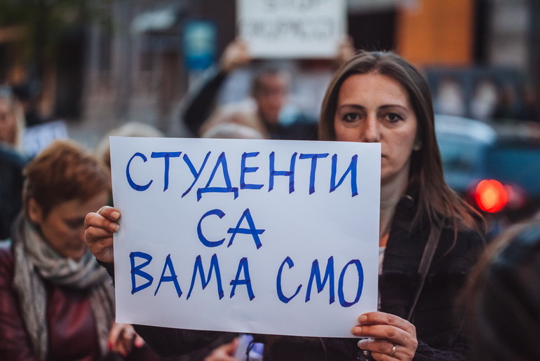 Protesti u Valjevu (foto: Đorđe Đoković)