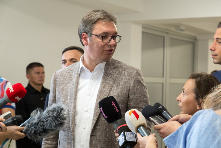 Aleksandar Vučić izjava za medije (ilustracija) (foto: Đorđe Đoković)