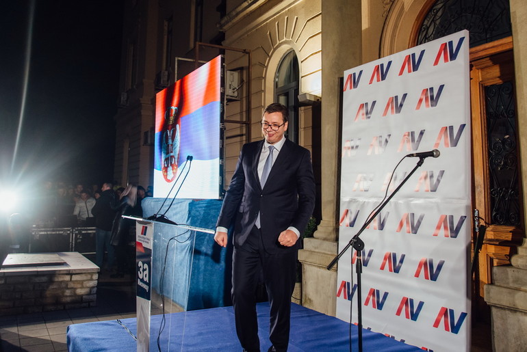Aleksandar Vučić (decembar 2017, u Mionici pred izbore) (foto: Đorđe Đoković)