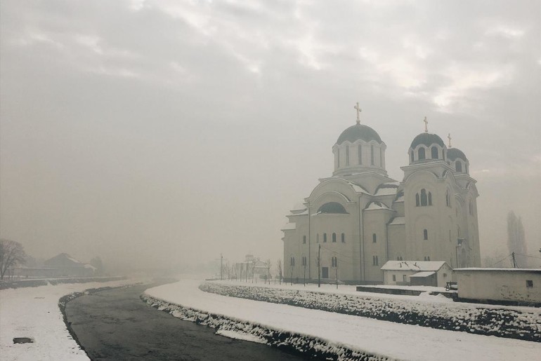 Valjevo u dimu (foto: Đorđe Đoković)