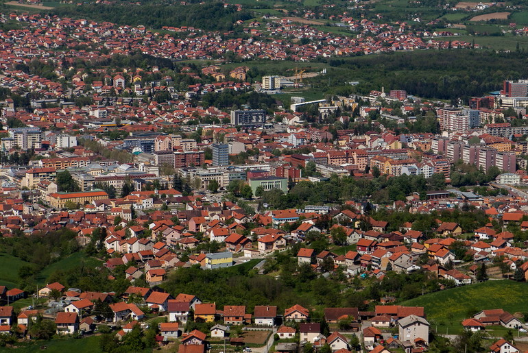 Valjevo iz vazduha (foto: Đorđe Đoković)