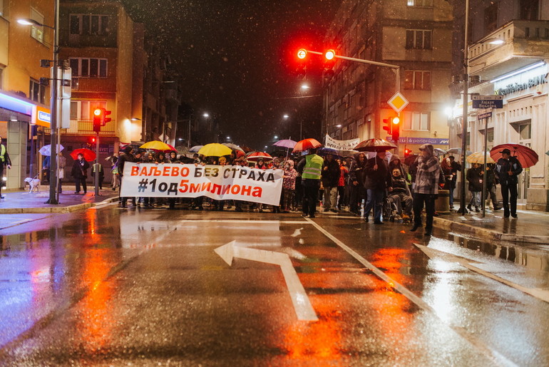 Protest Valjevo bez straha - #1 OD 5 miliona  (foto: Đorđe Đoković)