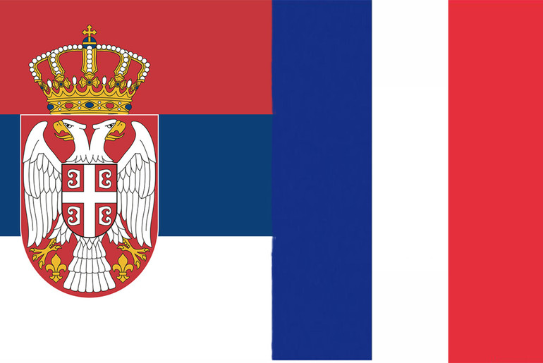Zastave Srbije i Francuske (ilustracija) (foto: Kolubarske.rs)