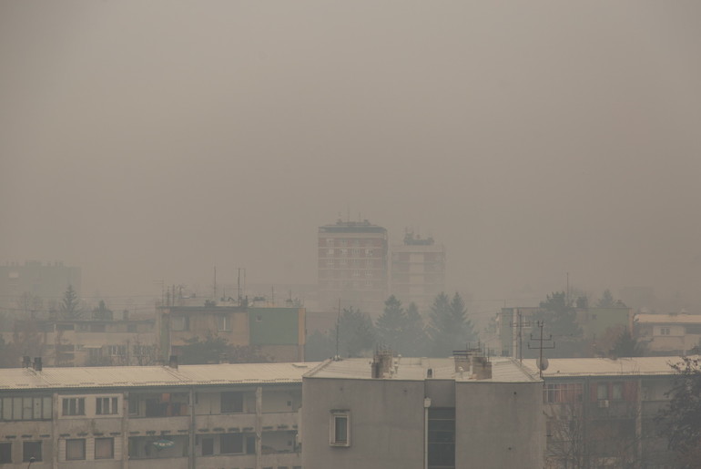 Valjevo u smogu (foto: Đorđe Đoković)