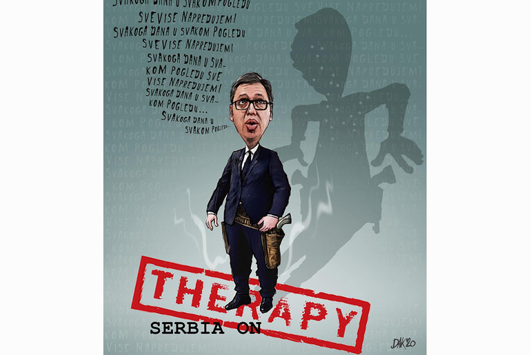 Aleksandar Vučić (Ilustracija  Ivan DAK Mitić) 