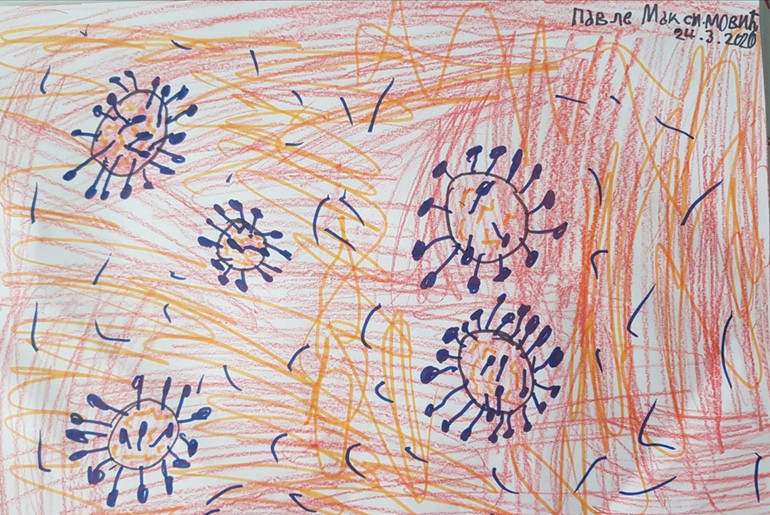 Crtež korona virus (Pavle Maksimović) 