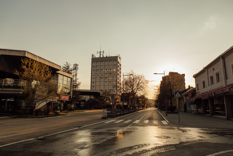 Policijski čas u Valjevu (april 2020.) (foto: Đorđe Đoković)