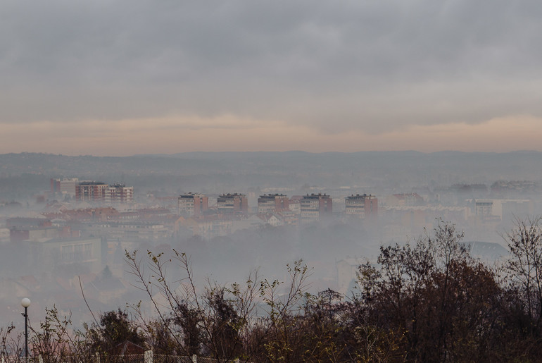 Valjevo u dimu (3.12. 2020.) (foto: Đorđe Đoković)