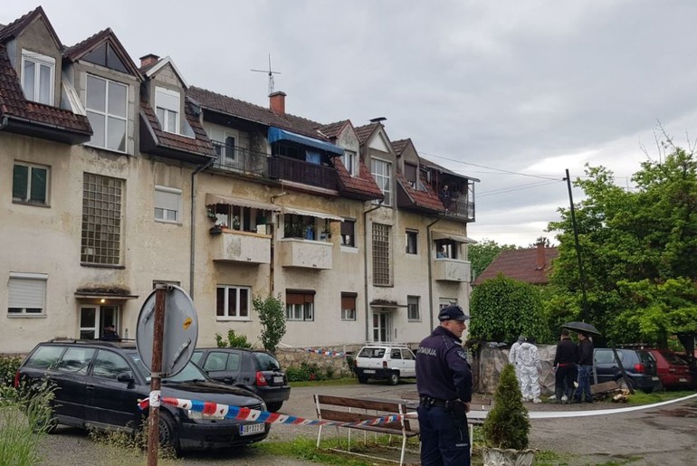 Mesto ubistva ispred zgrade na Petom puku (foto: Kolubarske.rs)