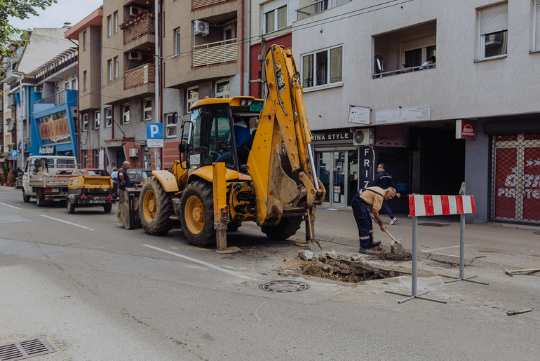 Radovi u Pantićevoj ulici ( četvrtak, 9.09.) (foto: Đorđe Đoković)