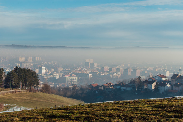 Zagađen vazduh u Valjevu (petak, 4.02.2022.) (foto: Đorđe Đoković)