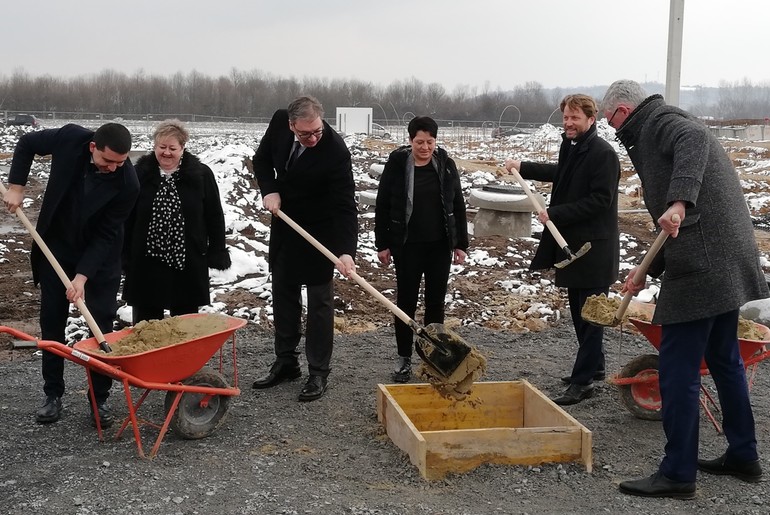 Polaganje kamen temeljca za Bizerbu (foto: Kolubarske.rs)