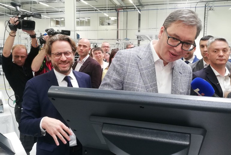 Andreas Kraut i Aleksandar Vučić (foto: Kolubarske.rs)