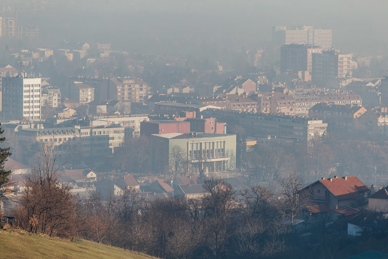 Zagađen vazduh u Valjevu (foto: Đorđe Đoković)