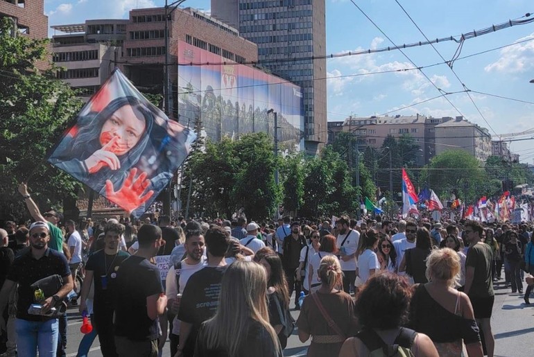 Protest studenata i sindikata u Beogradu (foto: S.D.)